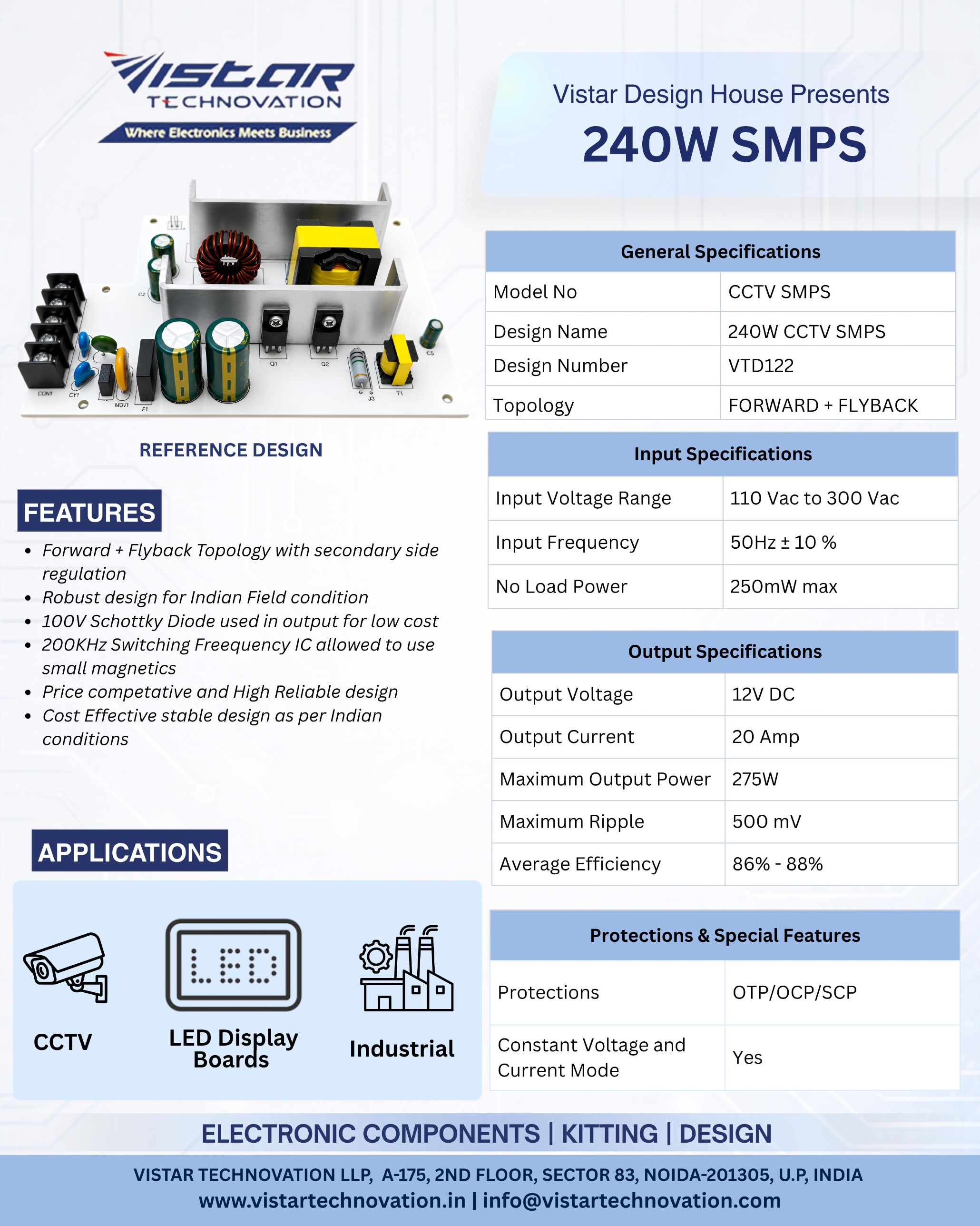 240W CCTV SMPS